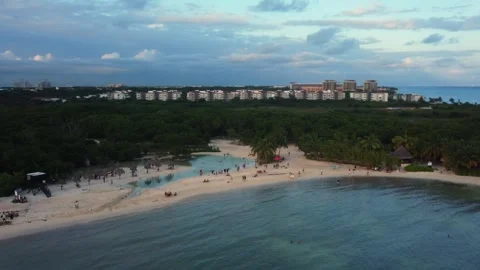 Playa Punta Esmeralda in Playa del Carmen, Mexico Stock Footage 328050776