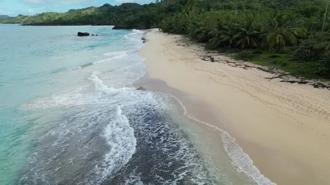 Playa-rincon-drone-4k-crystal-clear-water-and-greenery-08 스톡 동영상 315786607