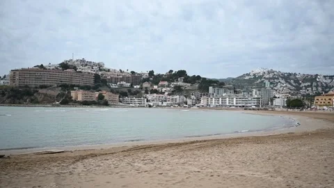 Playa Sur in Peñíscola, Spain 스톡 동영상 326446865