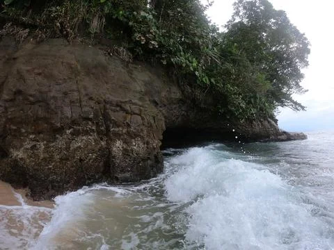 Playa y quebrada de Punta Uva en Costa Rica Foto stock