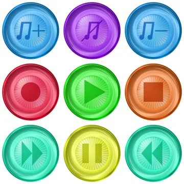 Playback buttons Stock Illustration