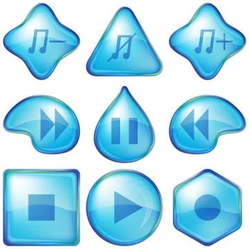 Playback buttons Stock Illustration