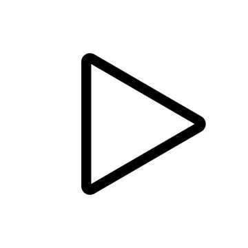 Playback icon on a white isolated background. Black play symbol. Vector illus Stockillustratie