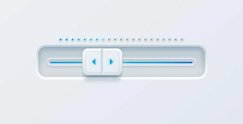 Playback slider for setting value in media player Stock Illustration