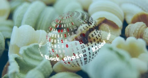 On playback start translucent globe rotating over pastel sweets, visualizing Stock Footage 328655699