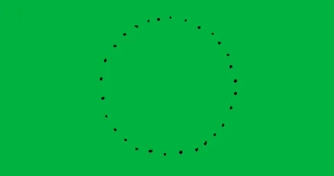 On playback starting amber dot ring staying static on transparent background Stock Footage 317284523