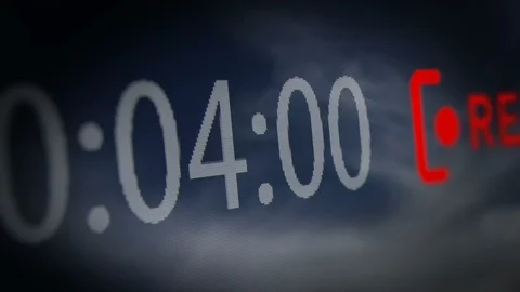 Playback Time of  Camera Interface on Camera Monitor Screen Stock Footage 117454664