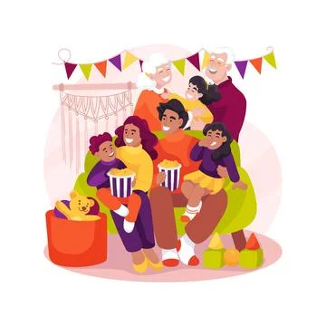 Playdate at home isolated cartoon vector illustration. Ilustración de archivo