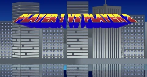 Player 1 vs Player 2 sign Vídeos de archivo 111450800