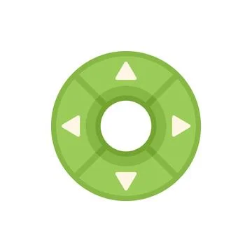 Player arrow icon flat vector. Button interface Stock Illustration
