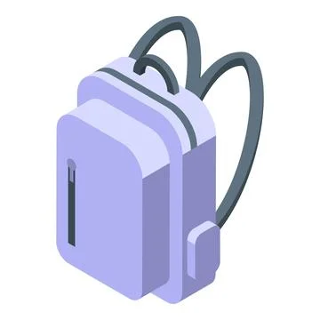 Player backpack icon isometric vector. Tennis sport Stockillustratie