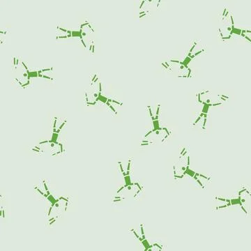 Player badminton glyph seamless pattern Illustrazione stock