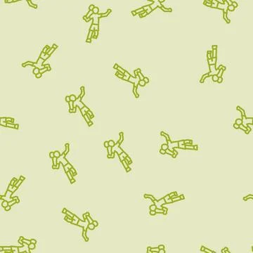 Player badminton line vector seamless pattern 스톡 일러스트