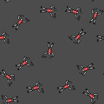 Player badminton vector seamless pattern Illustrazione stock