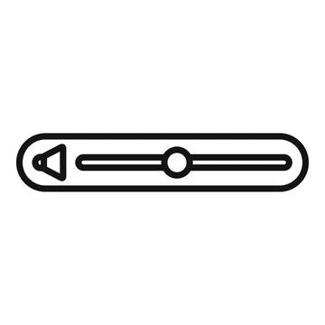 Player bar icon outline vector. Web interface Stock Illustration