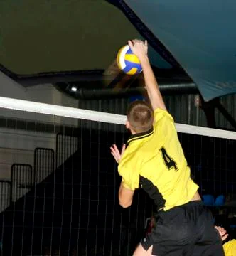 A player buffets attacking Stock Photos