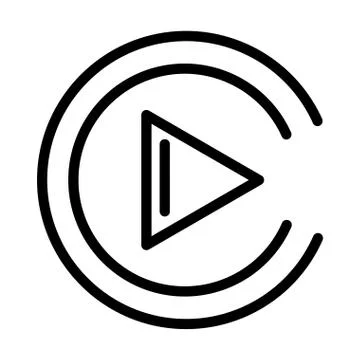 Player button record sound line style icon 스톡 일러스트