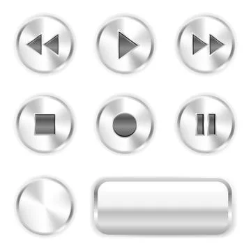 Player buttons Stock Illustration