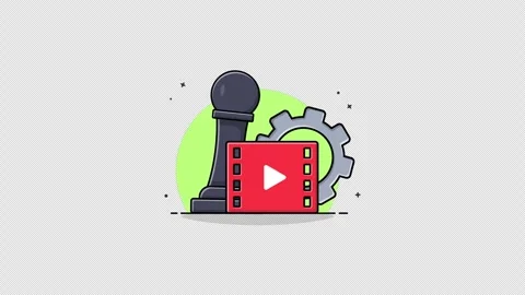 Player with Chess Piece. Content Concept Animation Video - Transparent Stock Footage 285135781