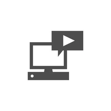 Player on the computer icon. Elements of web icon. Premium quality graphic Illustrazione stock