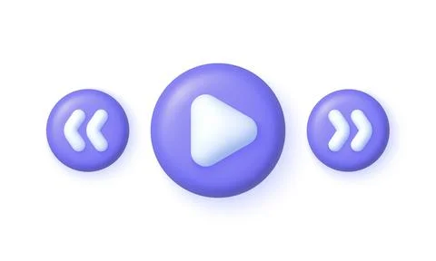 Player concept button 3D Vector. Play button great design for any purposes Illustrazione stock