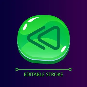 Player control glossy ui button with linear icon Illustrazione stock