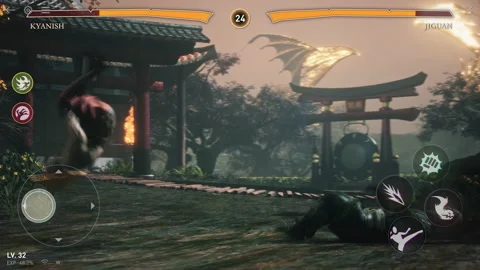 Player defeated by the enemy character in the digital entertainment mobile game Stock Footage 237609215