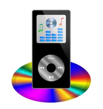 Player on the disc Stock Illustration