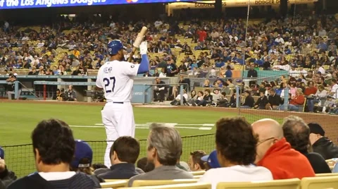 Player Dodger Studium Stock Footage 41476962