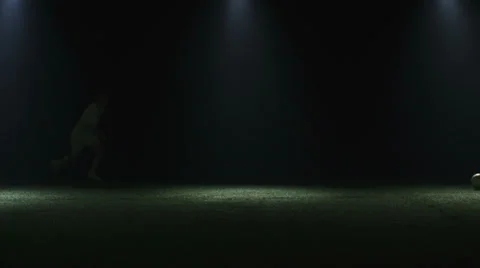 Player does a slide tackle Stock Footage 34007686