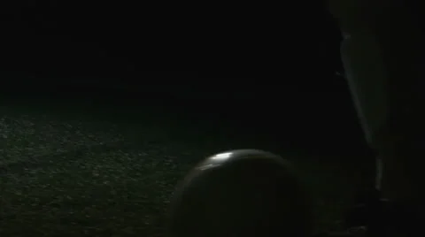 Player dribbles soccer ball Stock Footage 34007727