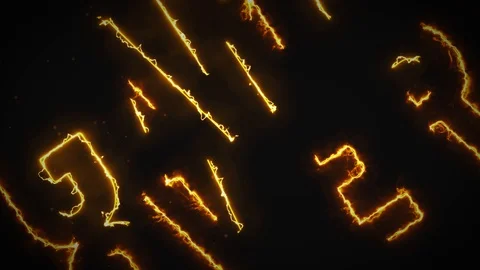 Player Game Over Burning Text Intro Reveal Stock Footage 128038283