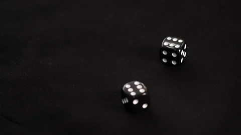 Player hand throwing double six dice on casino table. Gambler rolling double Video stock 140480413