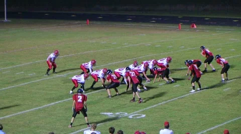 Player Intercepts Football 04 Stock Footage
