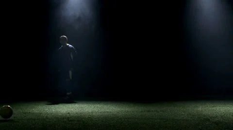 Player keeps ball balanced Stock Footage 34007928