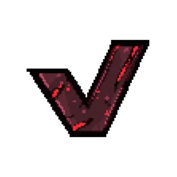 Player lava game button pixel art vector illustration Stock Illustration
