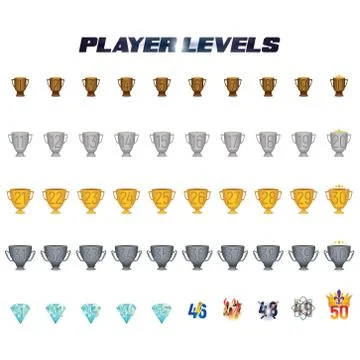 Player levels Stock Illustration