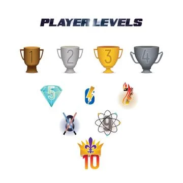 Player levels Stock Illustration