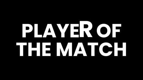 PLAYER OF THE MATCH - TEXT DISPLAY ANIMATION Stock Footage 277650088