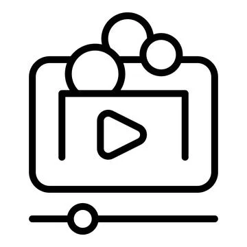 Player monetize icon outline vector. Video money Stockillustratie