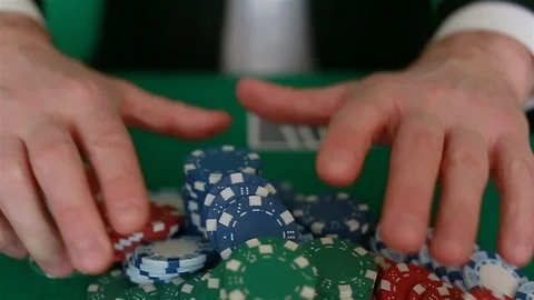 The player moves all the playing chips forward Stock Footage 102646089
