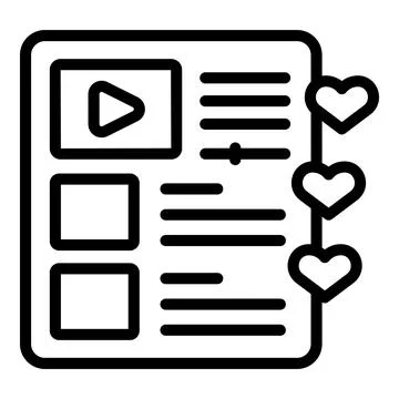 Player play icon outline vector. Profit data 스톡 일러스트