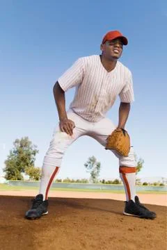 Player Playing Baseball Stock Photos