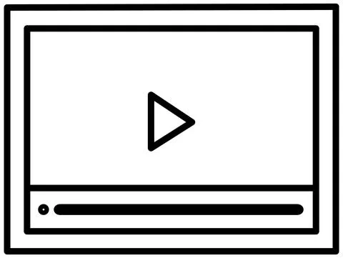 Player of program for watching video via Internet icon. Website for broadcasting Ilustración de archivo