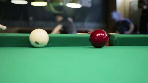 The player puts the ball in the pocket Stock Footage 81001922