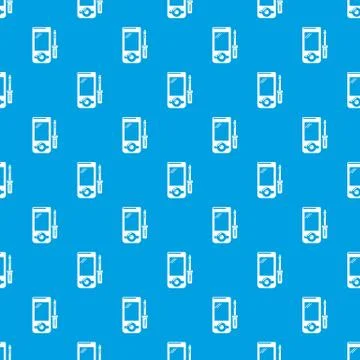 Player repair pattern vector seamless blue Stock Illustration
