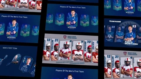 Player Slides Animation After Effects素材