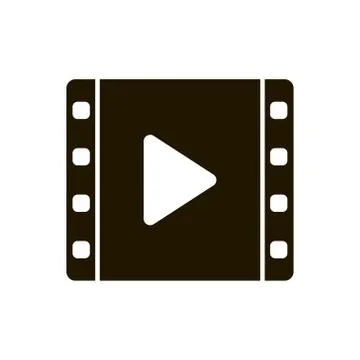 Player with start button icon in trendy flat style isolated. Eps 10. Stock Illustration