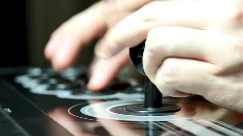 Player with a stick arcade. Video stock 95727126