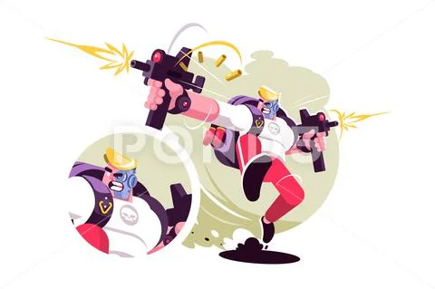 Player on strike in game Stock Illustrationen